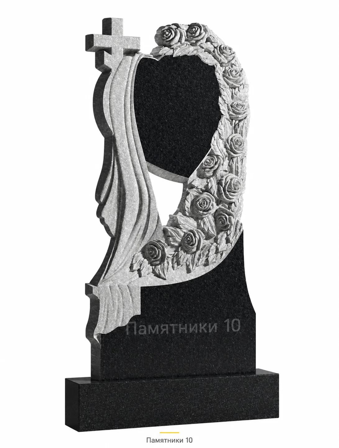 Памятник вертикальный резной РВ-26 из гранита