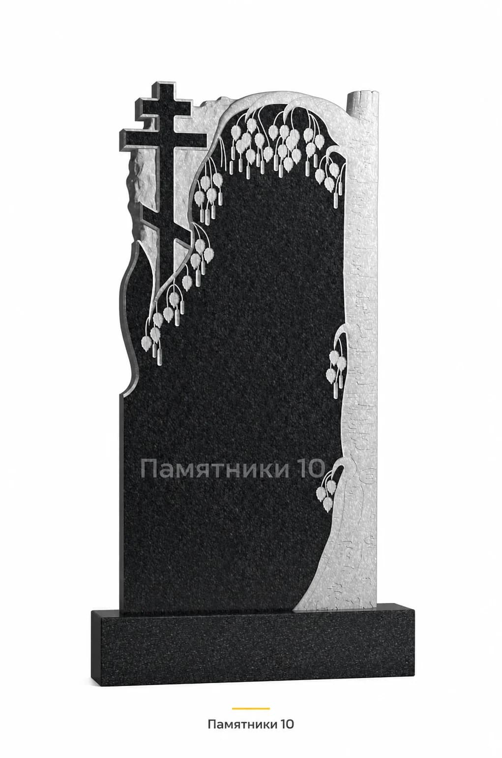 Памятник вертикальный резной РВ-166 из гранита