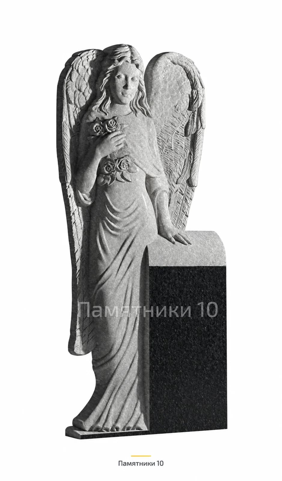Памятник вертикальный резной РВ-138 из гранита