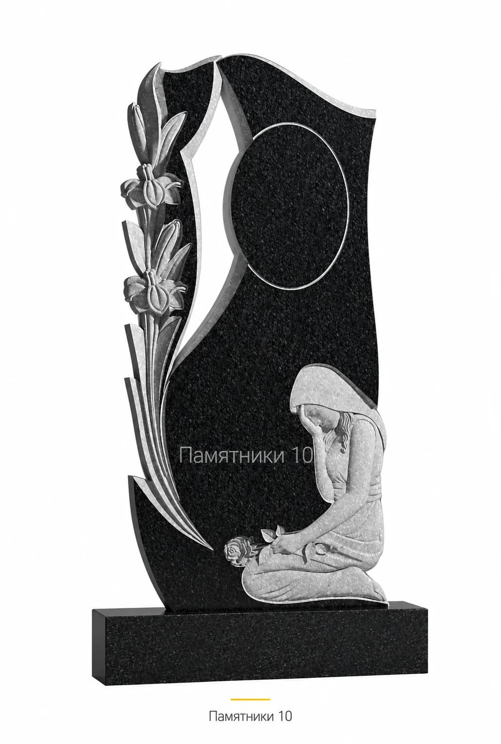 Памятник вертикальный резной РВ-244 из гранита