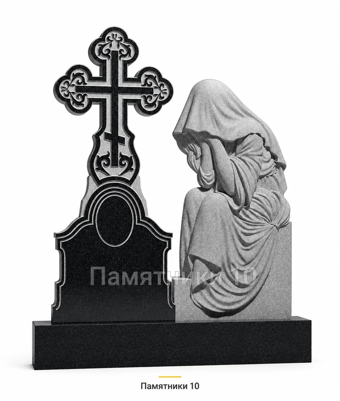 Памятник вертикальный резной РВ-69 из гранита