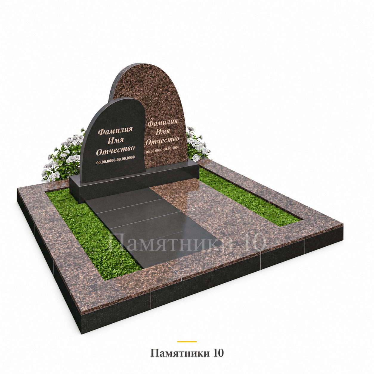 Двойной памятник К-16 из гранита