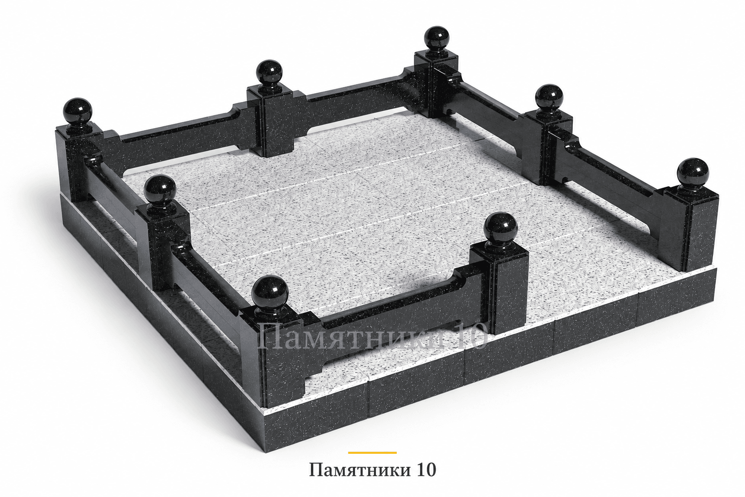 Цоколь Ц-13 с тёмными секциями и шарами